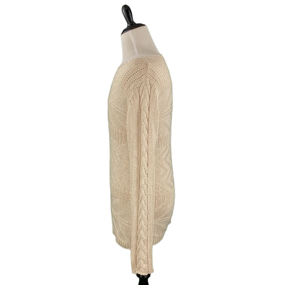 Zara Man Cream Cable Knit Sweater - Picture 13 of 16